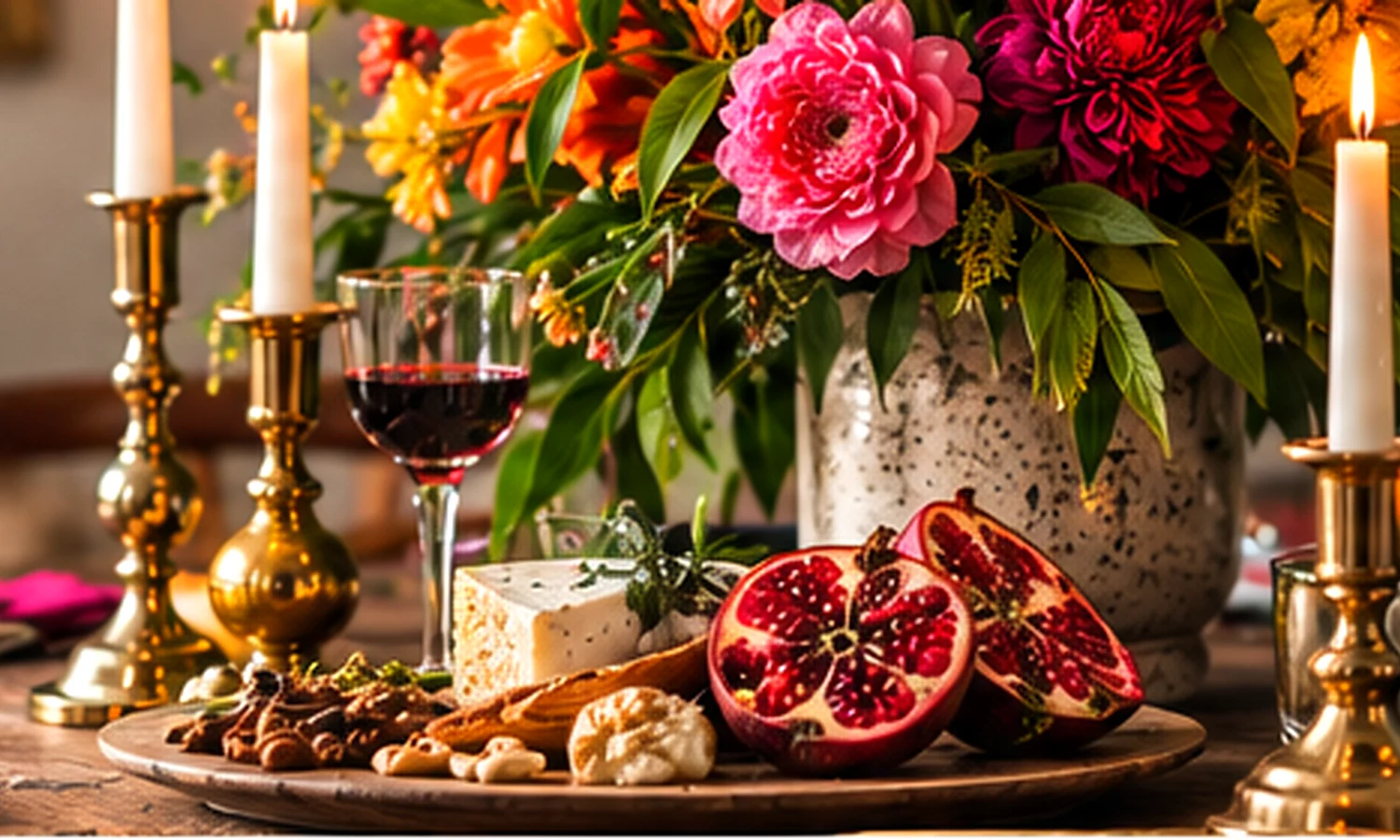 Generous colorful table